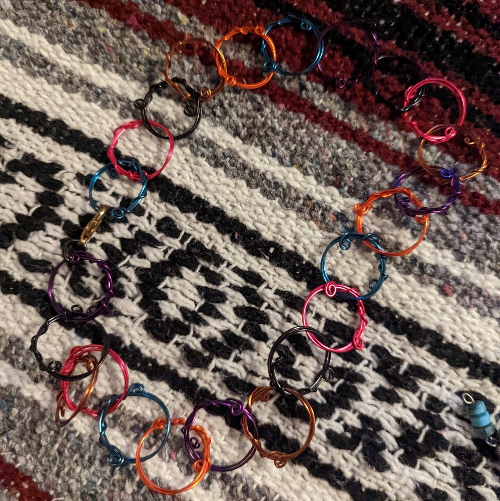 Multiple Color Wire Necklace